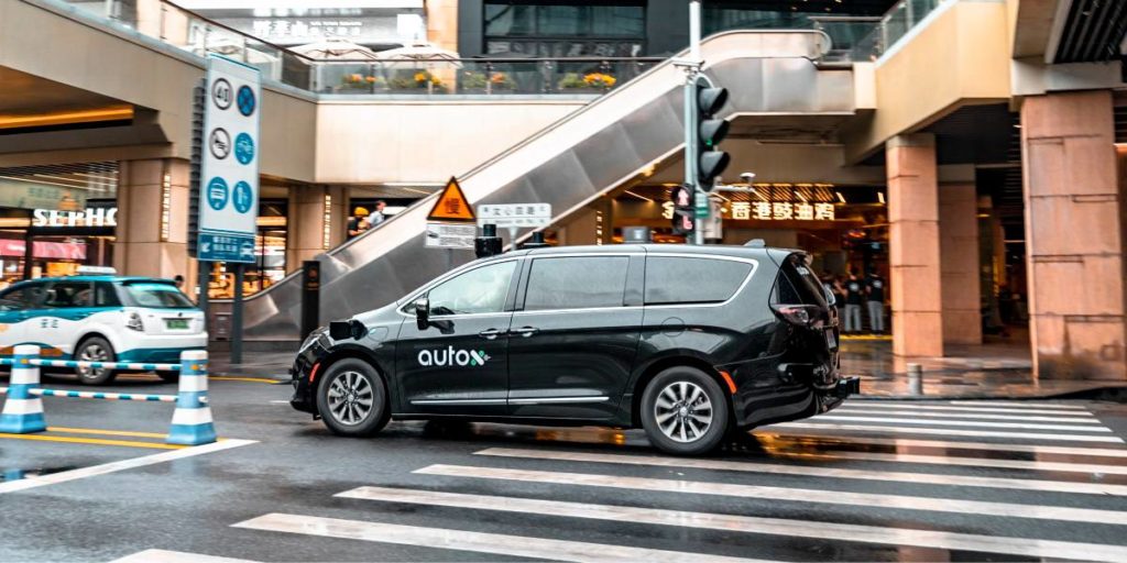 A driverless robotaxi on the streets. Image source: AutoX